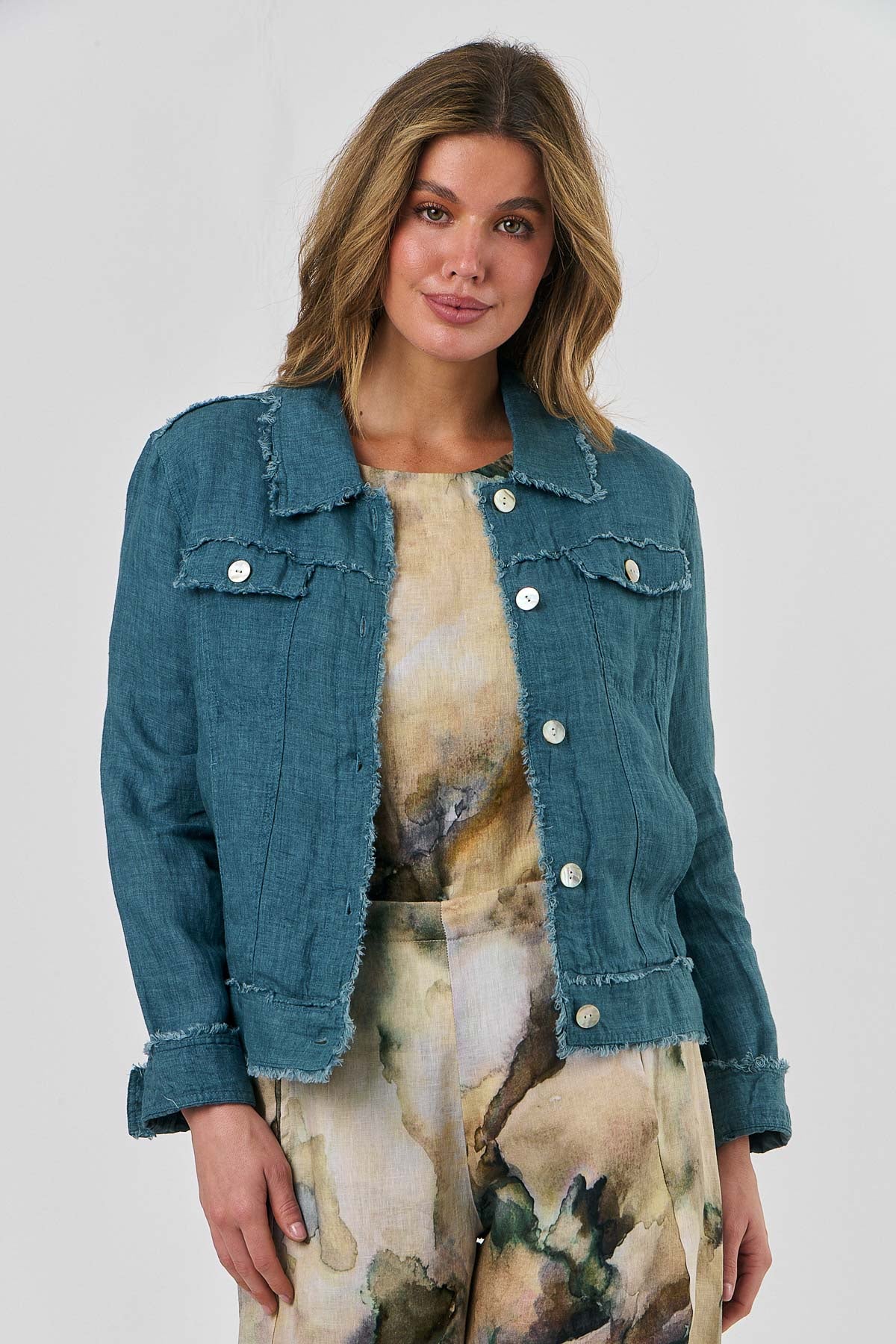 GA30 - Eucalyptus Cropped Jacket