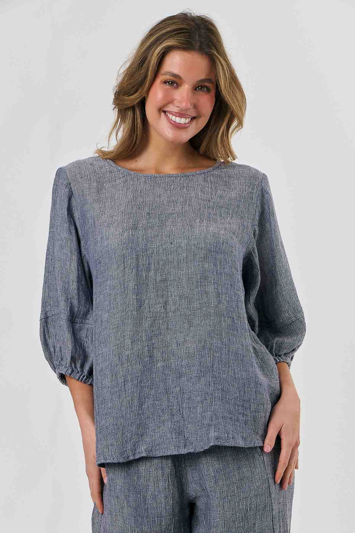 GA473 - Nightfall - Linen Top/Blouse