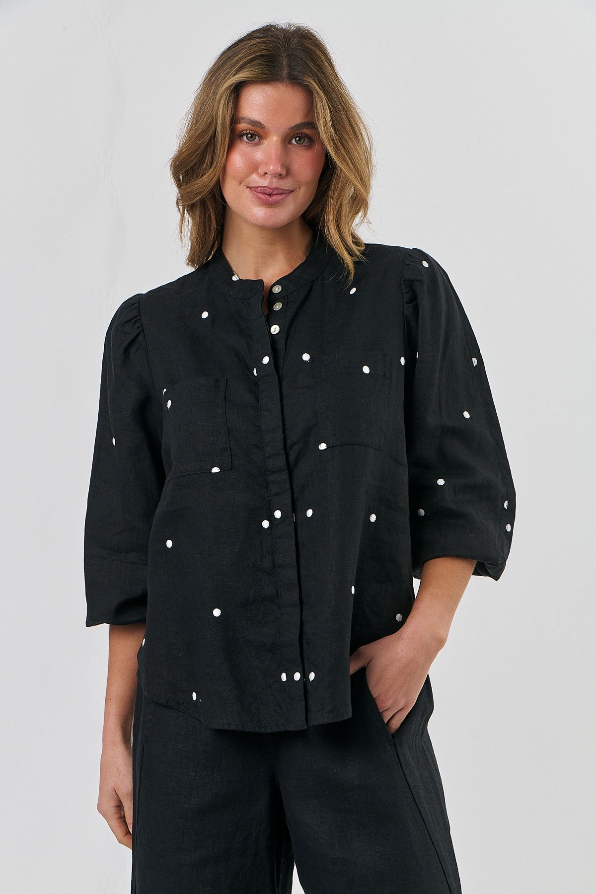 GA566 - Magpie Button-through Top